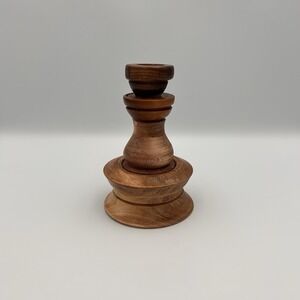 Handmade Wood Candlestick Holder